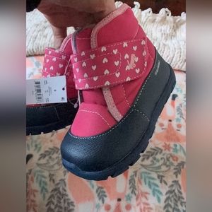 NWT See Kai Run Insulated / Waterproof Pink and Navy Blue Toddler Boots